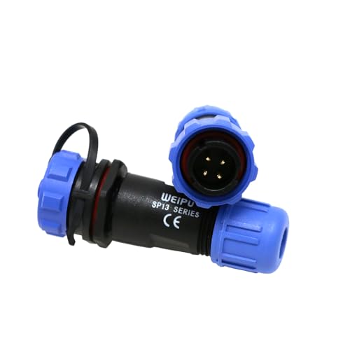 Conector impermeable SP13 4 pines IP68 panel plástico miniatura 2
