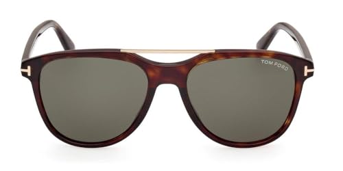 Image of Tom Ford DAMIAN-02 FT 1098 Dark Havana /Green 54 /17 /145 unisex Sunglasses