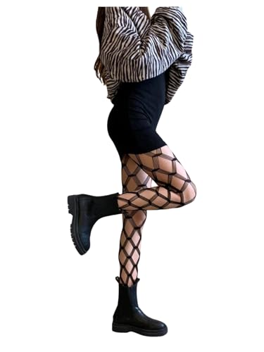 Image of SHENHE Women's Ripped Tights Gothic Punk Hollow Distressed Y2k Tights Stockings Pantyhose