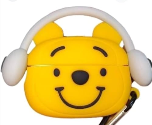 Image of SE HUB Airpods Pro 2 Case Cover Keychain for 2Nd Generation Design Shock Proof 360-degree Protection Case Cover Soft Skin Silicone Compatible (Ring Carbaner and Hand Strap Included)- Yellow