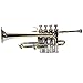 New Piccolo Trumpet Key Bb Free Hard Case & MouthPiece (Golden + Silver)