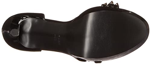 Nine West Women's Fabla3 Platform Sandal, Black Patent, 8.54
