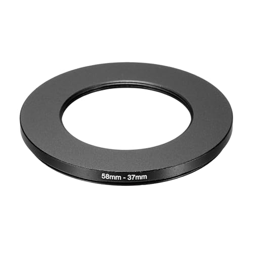 PATIKIL Step Down Ring Adapter 58mm to 37mm, Filter Step-Down Rings Camera Lens Filters Metal Ring Digital for ND IR DSLR Lenses, Black