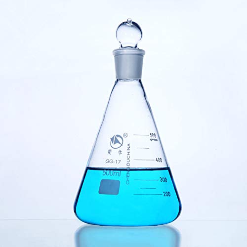 レトロガラス瓶　ガラス製実験用フラスコ ストッパー付きとも言える風 Amazon.co.jp: Amosfun 150Ml 狭い 口 三角フラスコ 目盛り付き