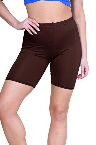 Janisramone Femmes Dames Nouveau Plaine Extensible De Base Danse Plus de Le Genou Actif Gym des Sports Cyclisme Short Cover