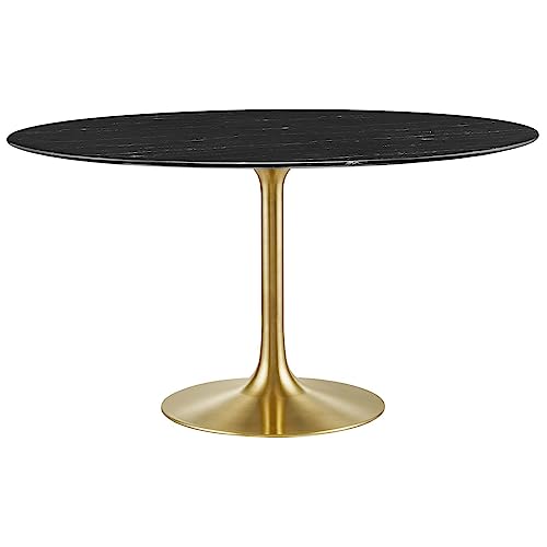 Image of Modway Lippa Dining Table, 54 inch, Gold Black