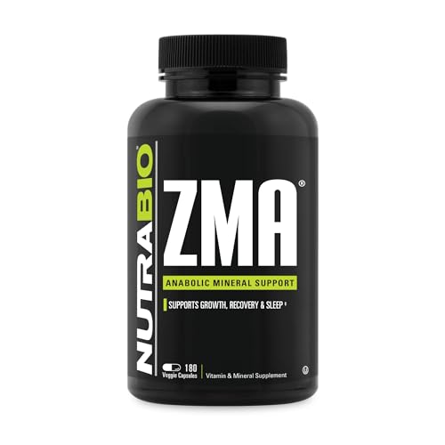 NutraBio-ZMA-Vegetable-Supplement-Anabolic-Mineral-Support-180-Capsules-Recovery-Growth-Sleep-Zinc-Magnesium-and-B6-Formula