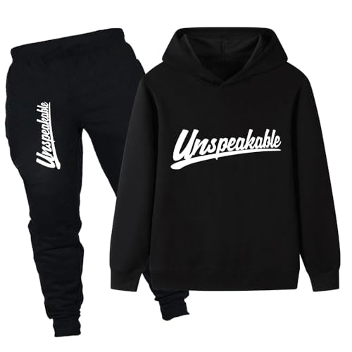 JIAZHONG Boys Tracksuit Sweatshirt and Pants 2PCS Kids Hoodie Clothing Sets for 1-13 Years - Main Image