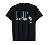 Newton Pendulum Planets Cradle Funny Astrophysicist T-Shirt