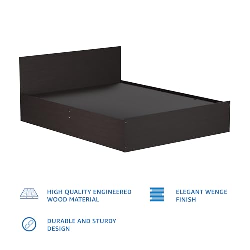 Image of Amazon Brand - Solimo Altamore Engineered Wood Queen Bed with Box Storage (Wenge Finish)