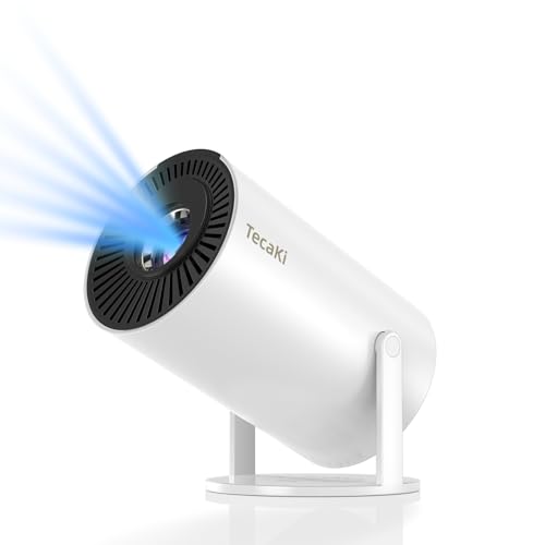 Image of [Netflix Officially Licensed] Mini Portable Projector, 1080P Smart Movie Projector with WiFi and Bluetooth, 180° Rotatable, Auto Keystone & Electric Focus, Compatible with Smartphone/Laptop/HDMI/USB