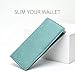 Alldaily Ultra Slim Thin Women Wallet RFID Blocking Credit Card Holder Bifold Long Ladies Billfold (Purist Blue)