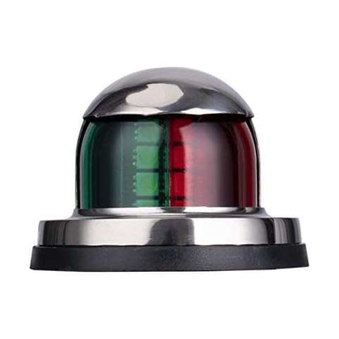 LYCAEA Stainless Steel LED Boat Navigation Lights, Waterproof Marine Navigation Lamp Marine Boat Bow Lights with Red and Green LED for Boat Pontoon Yacht Skeeter,12V Cover