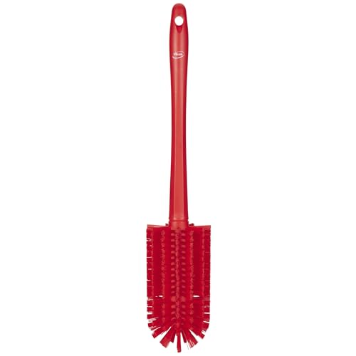 Image of Vikan 5382804 Pipe Brush with Handle, one Piece, 3.1 inch, Medium, Red