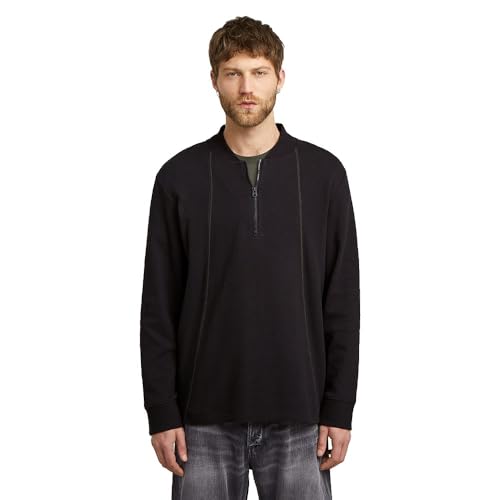 G STAR Tweeter a Line Half Zip r t LS, Negro Dk Black D26828 e164 6484, M