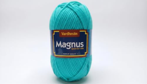 Image of Vardhman Magnus Knitting Yarn 100% Acrylic Bulky 4Ply Yarn (Pack of 1 Ball - 100g) - Knitting & Crochet Yarn for Winter Sweaters, Scarves, Blankets | Hypoallergenic, Hand Wash - Turquoise