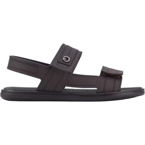 CARTAGO Vêneto, Sandália Masculino, MARROM ESCURO/PRETO, 42