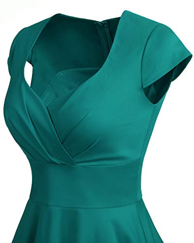 Bbonlinedress Women's Vintage 1950s cap Sleeve Rockabilly Cocktail Dress Multi-Colored
