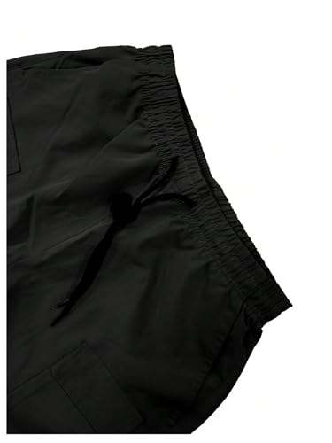 Verdusa Men's Cargo Pants Drawstring Waist Straight Leg Work Pants Trousers with Pockets4