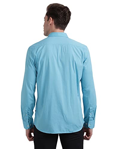 Image of Parx Men's Pure Cotton Checks Pattern Slim Fit Semi Cutaway Collar Full Sleeve Casual Shirt