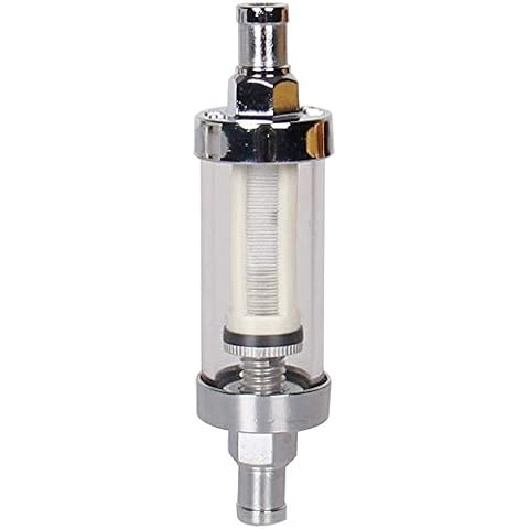 CarBole Universal Oil Fuel Filter,Inline Fuel Filter,Fuel Pump Filter,Clear View Glass Washable Reusable Carburetor Gasoline Filter Inlet/Outlet 3/8"(OE Number: FFC1003) Cover