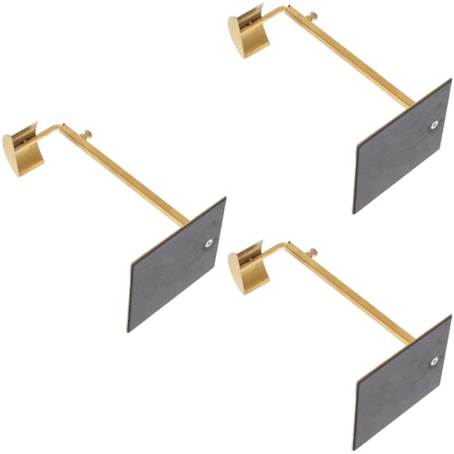 Supports en acier inoxydable doré haut de gamme à hauteur réglable pour vitrines raffinées