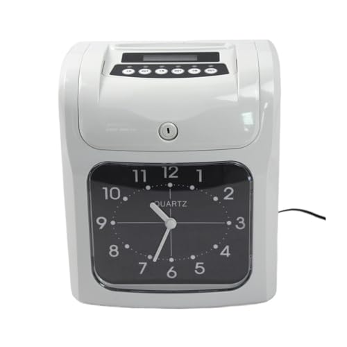 Reloj de Tiempo, Reloj electrónico con pantalla LCD y esfera de reloj, máquina perforadora tarjetas papel, for asistencia(Clock face)