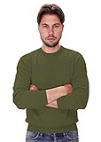 Maria di Ripabianca MARIA DI RIPABIANCA MÄNNER Rundhalspullover 100% KASCHMERE AUS Italien (GRÜN, 56)
