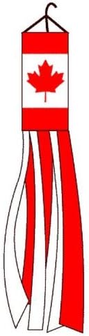 Home and Holiday Flags Canada Windsock Canadian Polyester 60 Inch Outdoor Garden Wind Sock Decoration