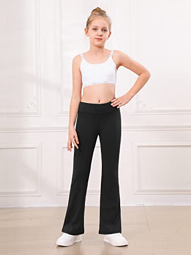 STELLE Girl's Flare Leggings High Waisted Yoga Pants Bootcut Dance Casual Pants Activewear Kids Bell Bottoms