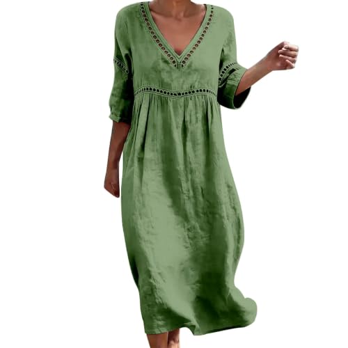 Robe décontractée à col en V : la solution style contre la chaleur d'été