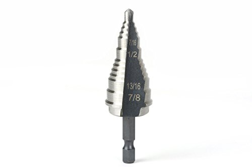 Temco Step Drill Bit Th0357 - M35 Cobalt 3/16" - 15/16" For Use With Electricians Conduit Knockout Punch #TOP2