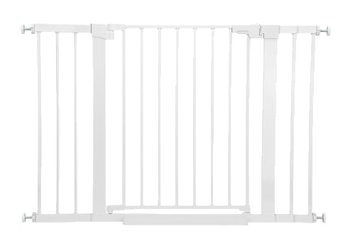 Image of 2-Pack No Hole Stairway Baby Gate Mounting Kit for Miumoon Retractable Gate, No‑Drill Retractable Baby Gates Part Fit 1.9"–3.74" Round & 2.76"–3.74" Square Posts (Whiteart)
