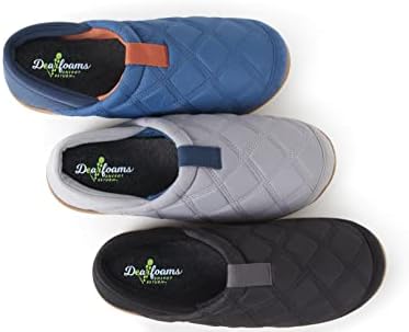 Dearfoams Men's River Nylon Closed Back Indoor/Outdoor Memory Foam Energy Return Slipper, Black, Medium | Image 3