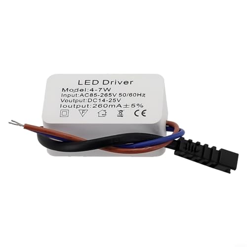 Alimentation à courant constant 260 mA LED Driver pour applications d'éclairage intérieur, y compris escaliers, couloirs et luminaires (4-7 W)
