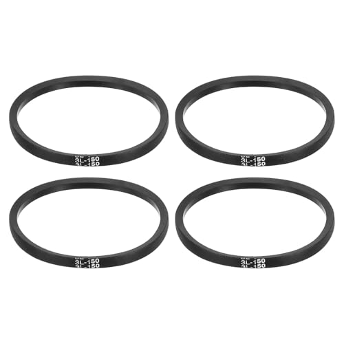 uxcell 4Pcs 3L150 Classic Wrapped Rubber V-Belt, 15"(381mm) Outside Circumference, 3L Profile V Belt 3/8" Width 7/32" Height
