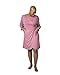 KickIt Hospital Gowns for Women with Snaps Sleeves for IVs, Chemo Robe for Port Access, Mastectomy Shirt with Drain Pockets (Dusty Rose, Medium)