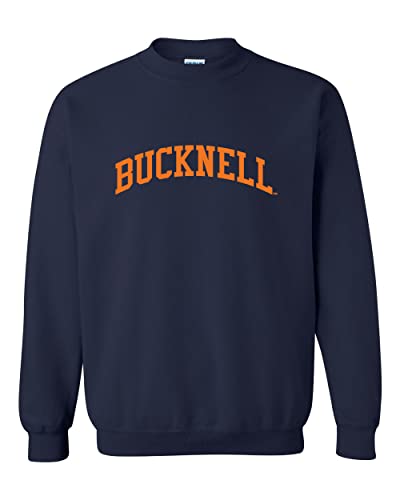 CreateMyTee | Bucknell University Orange Bucknell Crewneck Sweatshirt