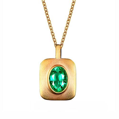 Collier émeraude or jaune 18 carats pour femme, offrez un symbole d'amour éternel