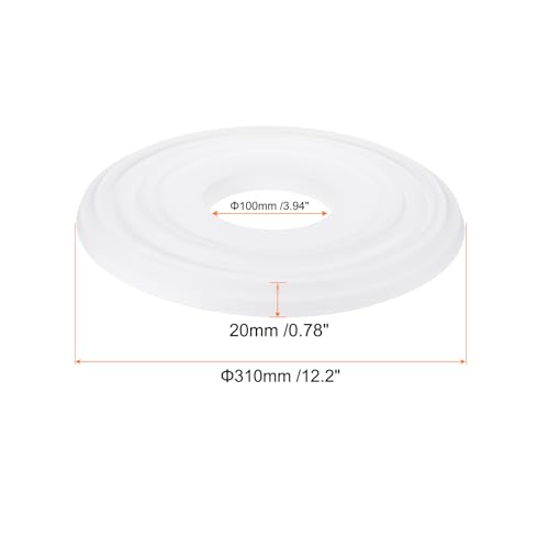 Image of PATIKIL Ceiling Medallion, 12 inch OD x 4 inch ID PU Decorative Ceiling Light Medallion Chandelier Medallion Molded Ceiling Light Cover Plate for Ceiling Light Fixtures Fans, White