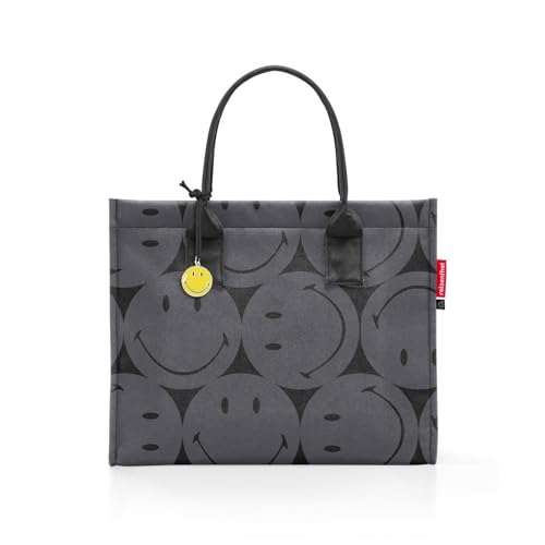 reisenthel daily shopper smiley grey – Sac fourre tout, Sac de shopping moderne et rectiligne pour toutes les occasions – Sac à main pratique, assez grand...