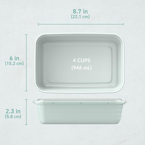 Image of Bentgo Prep 1-Compartment Meal-Prep Containers with Custom-Fit Lids - Microwaveable, Durable, Reusable, BPA-Free, Freezer and Dishwasher Safe Food Storage Containers - 10 Trays & 10 Lids (Mint)