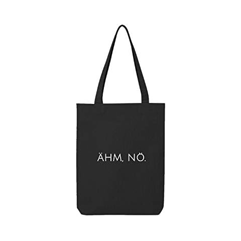 OwnDesigner Ähm nö Jute Einkaufstasche Baumwolltasche Waschbar mit Aufdruck Stofftasche Motive Beutel Jutebeutel Cover