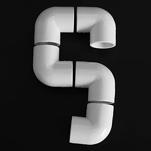 5 Pezzi 20 mm Dia angolo di 90 gradi gomito in PVC...