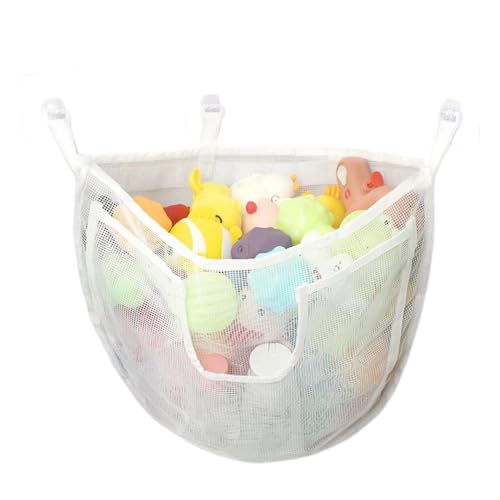 Cesta de malla de gran capacidad para juguetes de natación bebé y almacenamiento en el baño 8