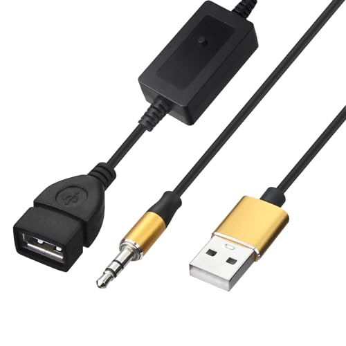 Smays USB to AUX Adapter - Play Music from USB Drive in Car