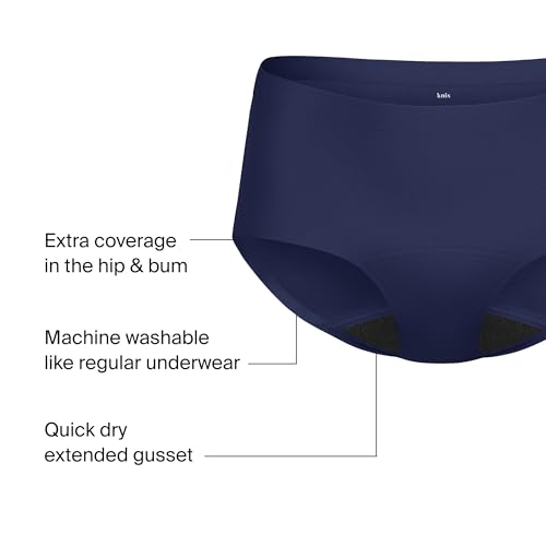 Image of KNIX Women Leakproof Period Underwear Boyshort - Heavy Flow Protection, Absorbs 4-7 Super Tampons
