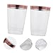 MAGICLULU 10 Pack 360ml Plastic Ice Cream Cups 12oz Drinking Cups Lids Food Safe Smooth Rim Easy Sip Disposable Party Cups Versatile Use