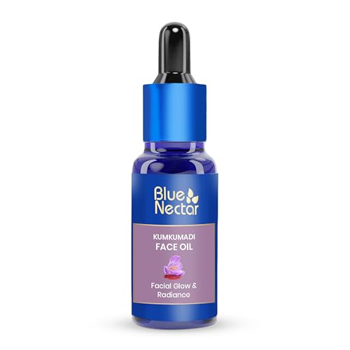 Blue Nectar Kumkumadi Oil for Face | Anti Aging & Brightening Ayurvedic Face Serum | Saffron Sandalwood Kumkumadi Tailam Face Oil for Glowing Skin for Women & Men (26 Herbs, 30ml)