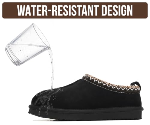 Image of 100% Genuine Leather Womens Slippers Fur-Lined Shearling Slippers for Women